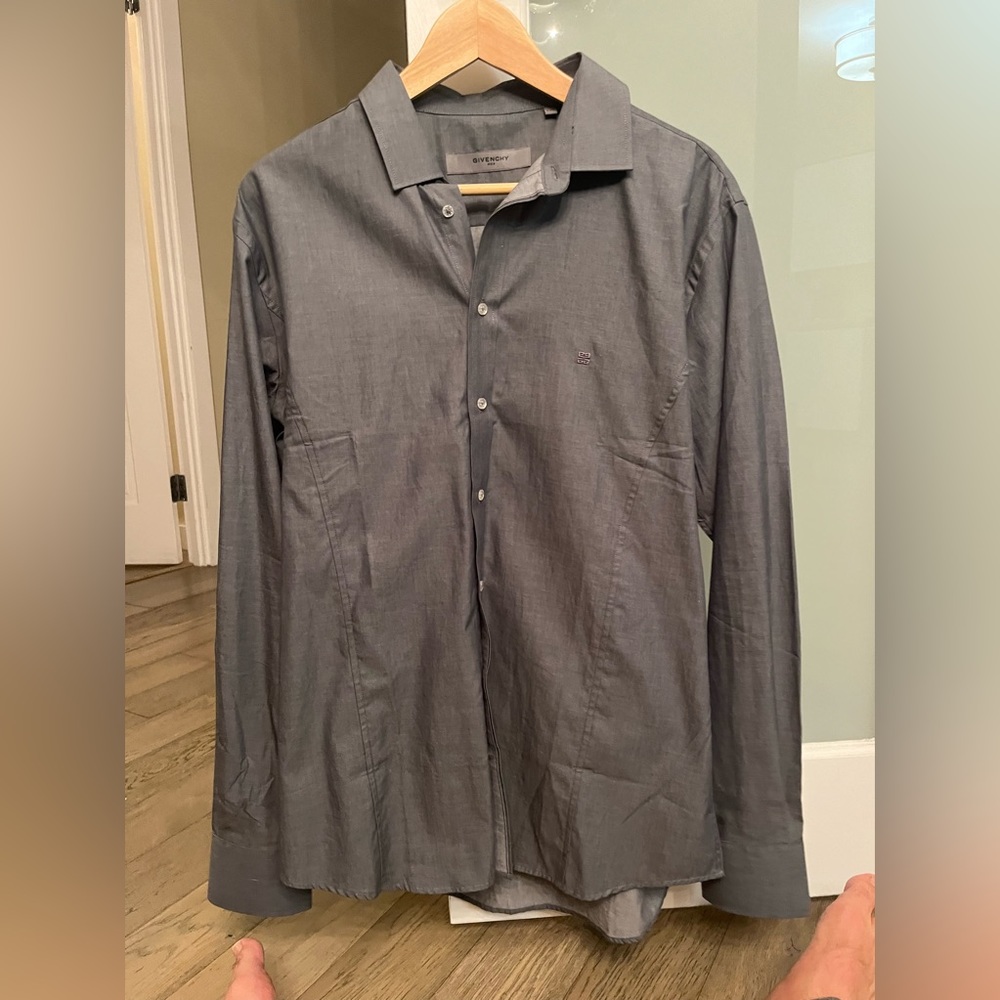 Authentic Givenchy light grey dress shirt